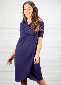 Dote - Ellen Breastfeeding Wrap Dress in Navy - ON SALE