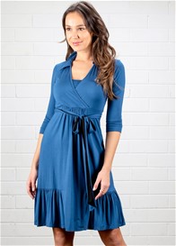 Dote - Mallory Nursing Shirt Dress in Blue