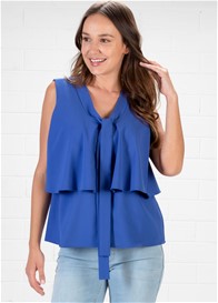 Dote - Tiffany Bow Nursing Top in Blue - ON SALE