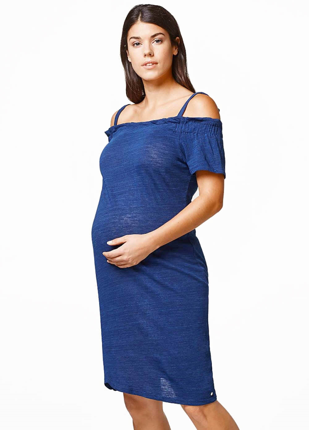 Esprit - Azure Blue Off Shoulder Dress