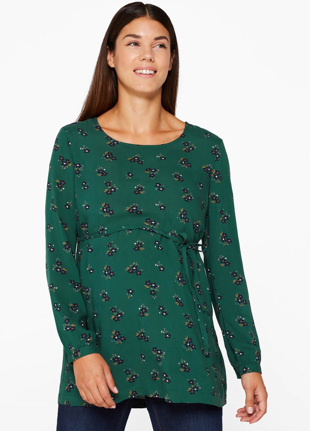 Esprit - Green Floral Viscose Blouse - ON SALE