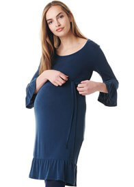 Esprit Maternity Womens Dress Nursing Ls