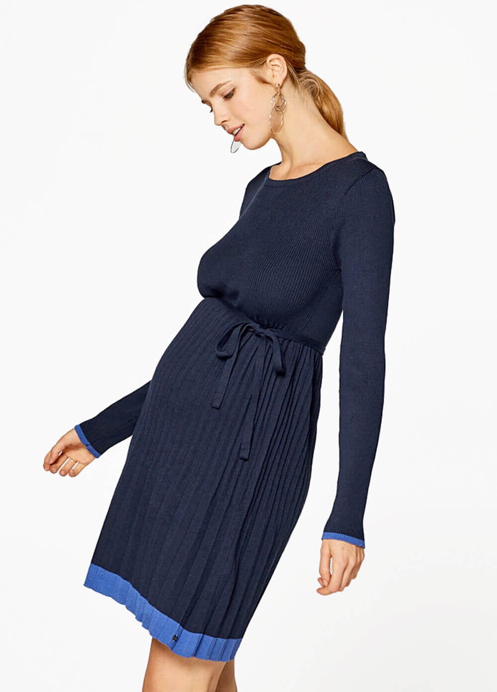 Pleated Knit Maternity Dress by Esprit