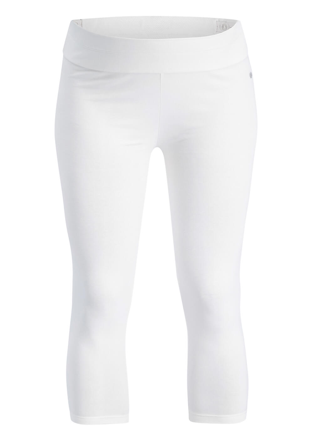 Esprit Under Bump Maternity Capri Legging in White Queen Bee