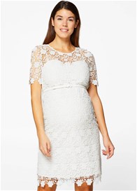 Esprit - White Lace Occasion Dress w Belt