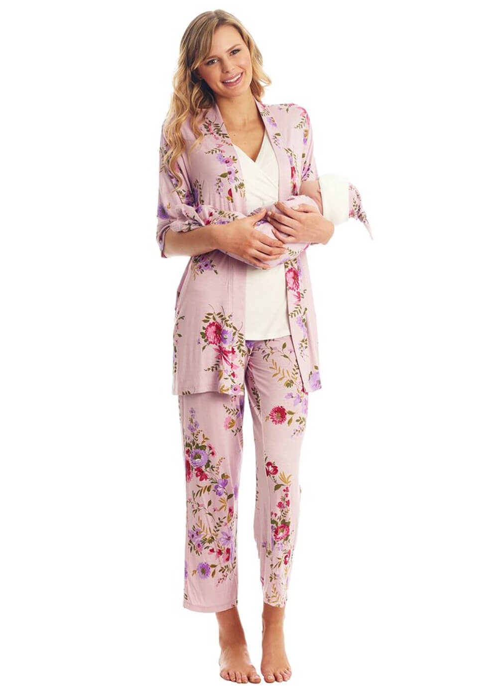 Everly Grey - Analise Mommy & Me PJ Gift Set in Dusty Rose