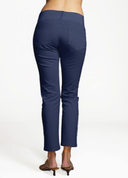 Navy Skinny Ankle Maternity Jeans by Maternal America 