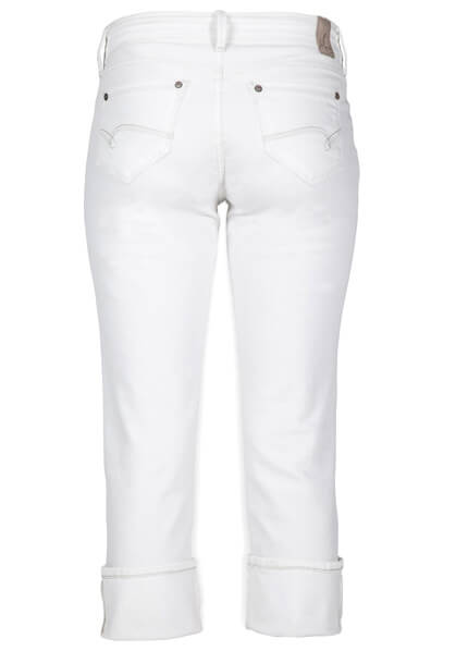 Nikki White Stretch Maternity Capri Jeans by Mavi