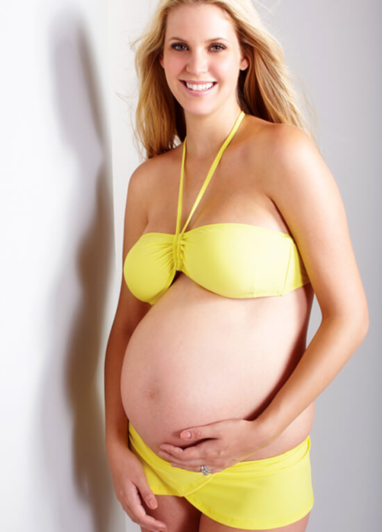 Rachael Yellow Maternity Bikini Swimsuit by Maternal America