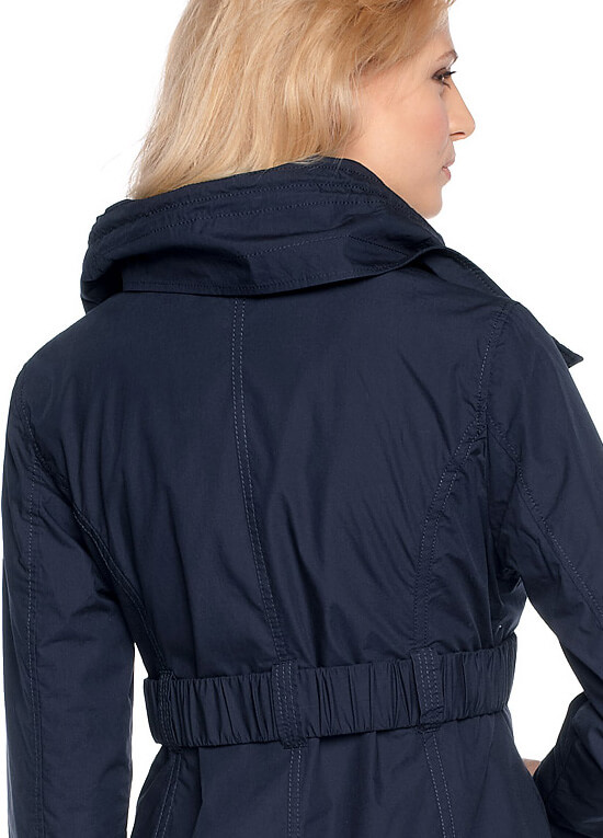 Navy Blue Maternity Parka Trench Coat by Esprit