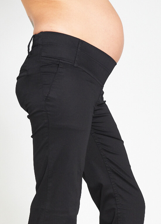 Black Cotton Maternity Trousers by Esprit