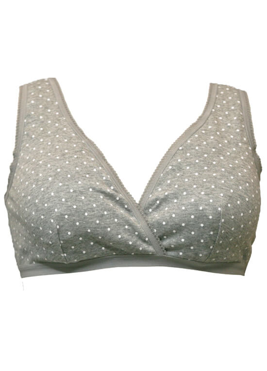 Marika Grey Polkadot Maternity/Nursing Sleep Bra by QueenBee