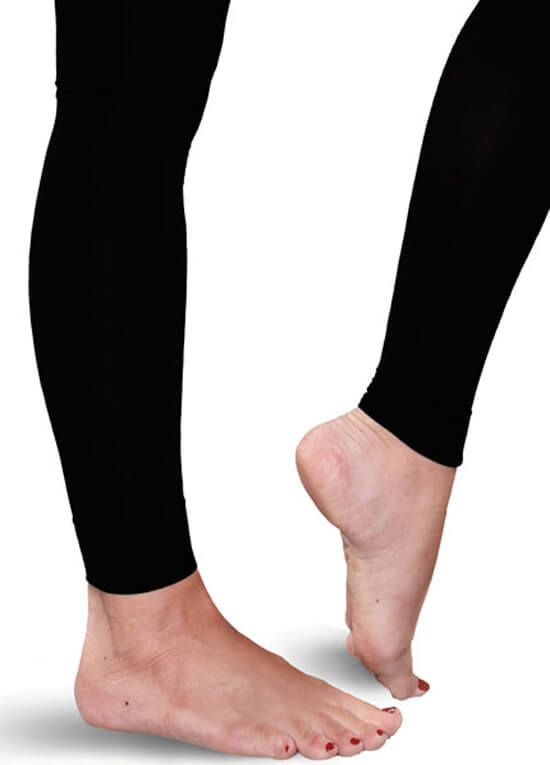 Maternity Compression Footless Tights in Black by Preggers