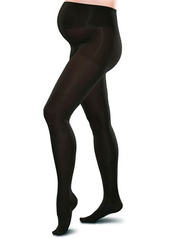 Gradient Compression Maternity Tights in Black by Preggers