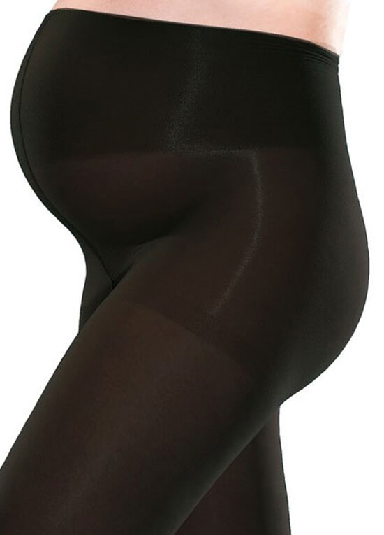 Gradient Compression Maternity Tights in Black by Preggers