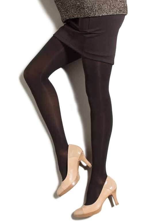 Gradient Compression Maternity Pantyhose in Black by Preggers