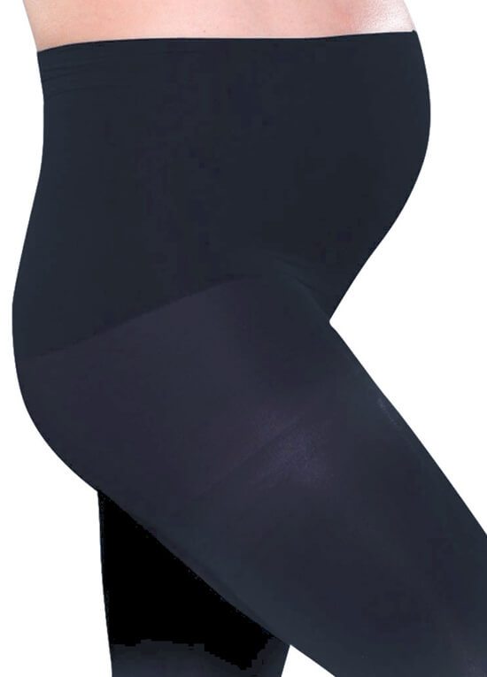 Navy Blue Gradient Compression Maternity Leggings by Preggers