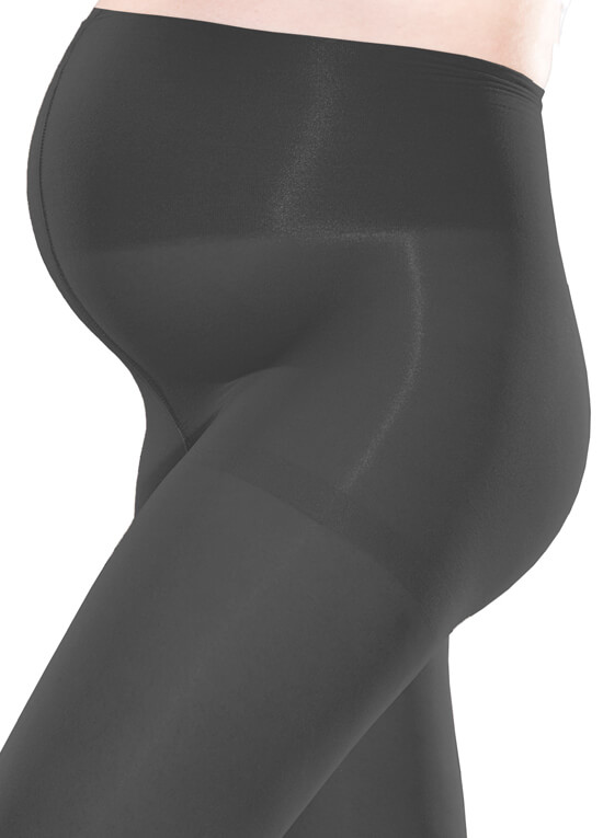 Gradient Compression Maternity Tights in Coal Grey by Preggers 