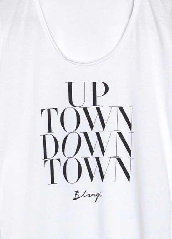 Uptown Downtown Maternity T-Shirt in White by Blanqi