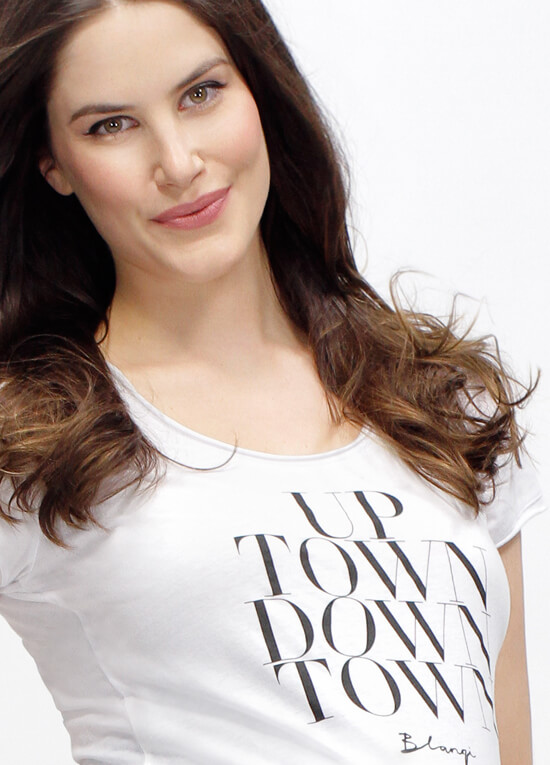 Uptown Downtown Maternity T-Shirt in White by Blanqi