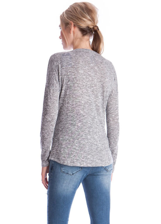 Love No 1 Grey Knit Maternity Sweater by Seraphine