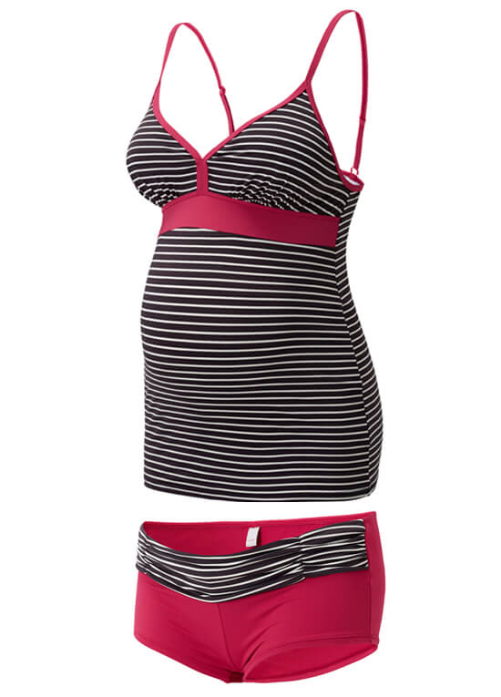 koka yoki maternity tankini swimsuit in brown stripe by esprit ades stock chart