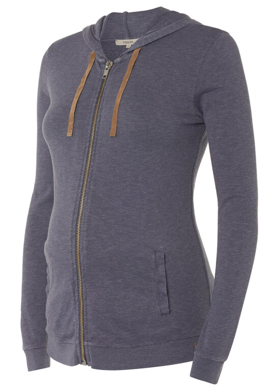 Emmy Maternity Zip Hoodie in Shadow Grey by Noppies