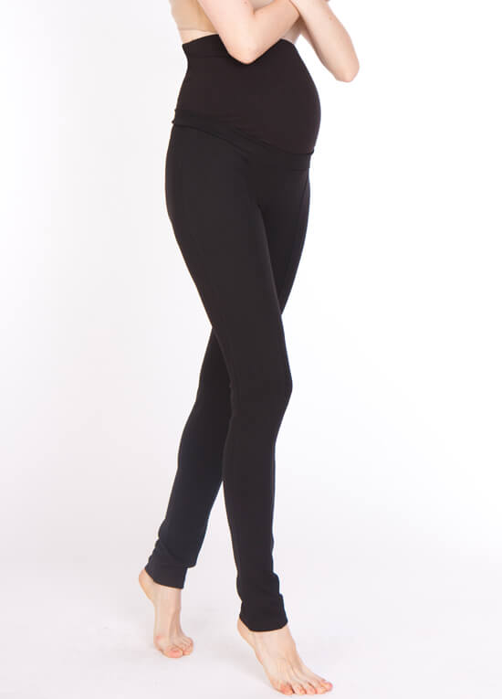 Queen Bee Black Over Bump Ponte Maternity Trousers by Seraphine