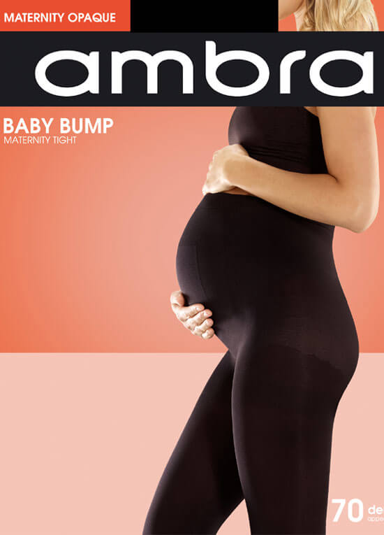 Opaque Baby Bump Maternity Tights by Ambra 70 Denier