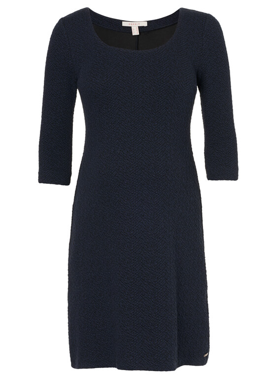 Boucle-Textured Maternity Shift Dress in Navy by Esprit