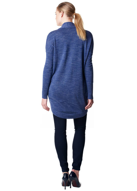 Lucy Maternity Knit Cocoon Cardigan in Blue by Noppies