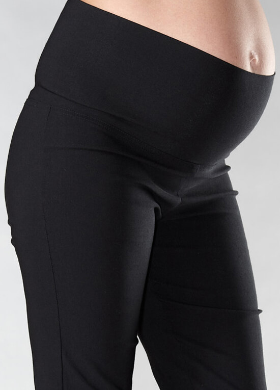 Classic Foldover Black Maternity Pants by Soon Maternity