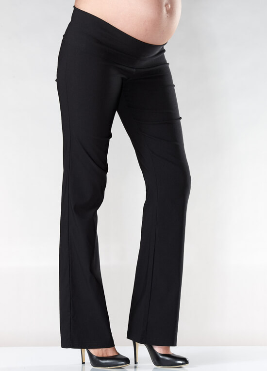 Classic Foldover Black Maternity Pants by Soon Maternity