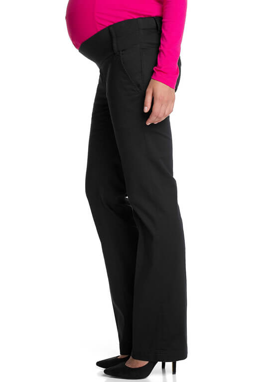 Black Straight Leg Maternity Trousers by Esprit