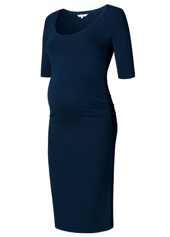 Julie Ruched Maternity Dress in Dark Blue by Noppies