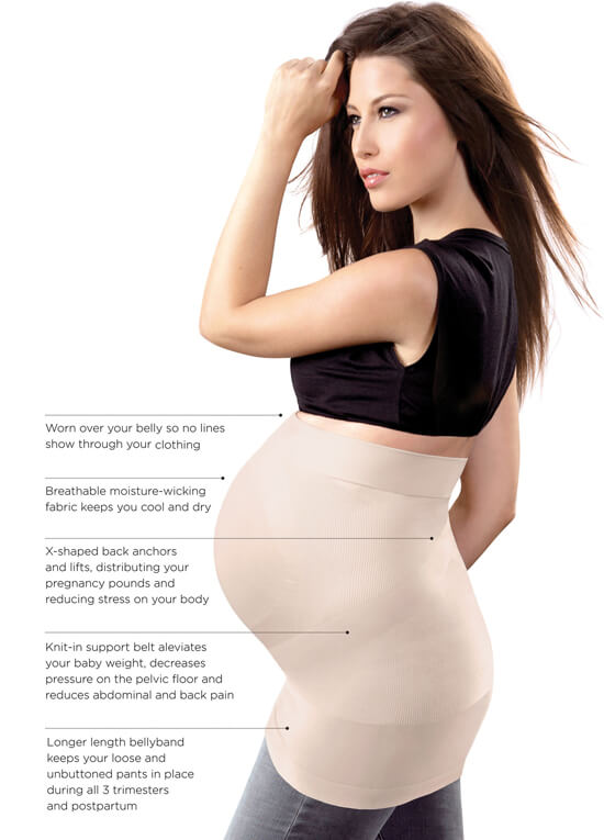 Built-in Support Maternity Belly Band in Nude by Blanqi