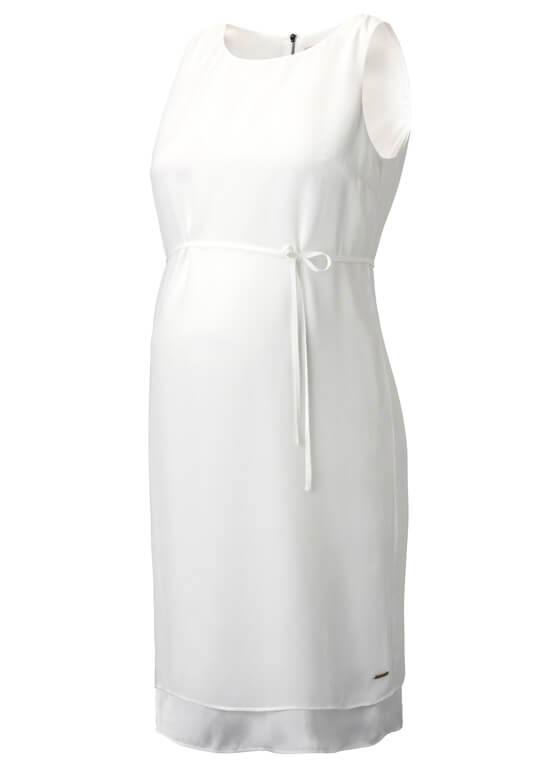 Flowing Chiffon Maternity Party Dress in Off-White by Esprit 