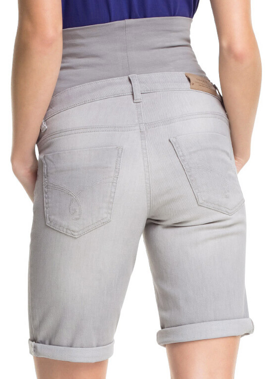 Denim Maternity Bermuda Shorts in Grey by Esprit