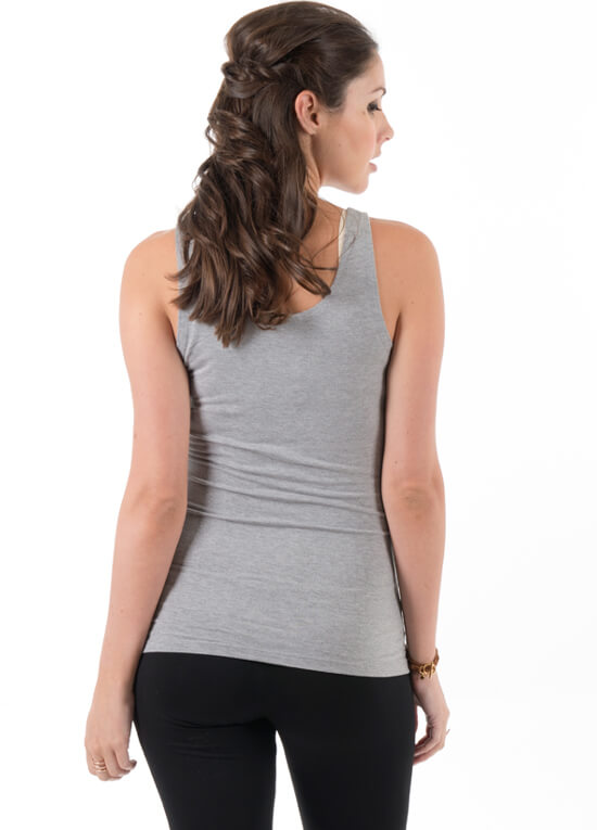 Grey Miracle Maternity Tank Top by Trimester Clothing