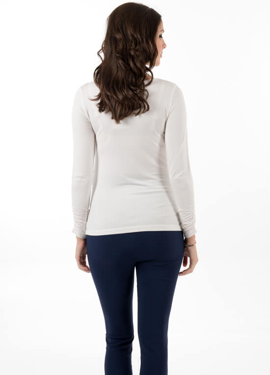 It Must Be Fate Long Sleeve Maternity Tee in Creme by Trimester