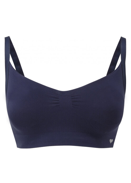 Seamless Sleep Maternity Nursing Bra In Navy By Amoralia
