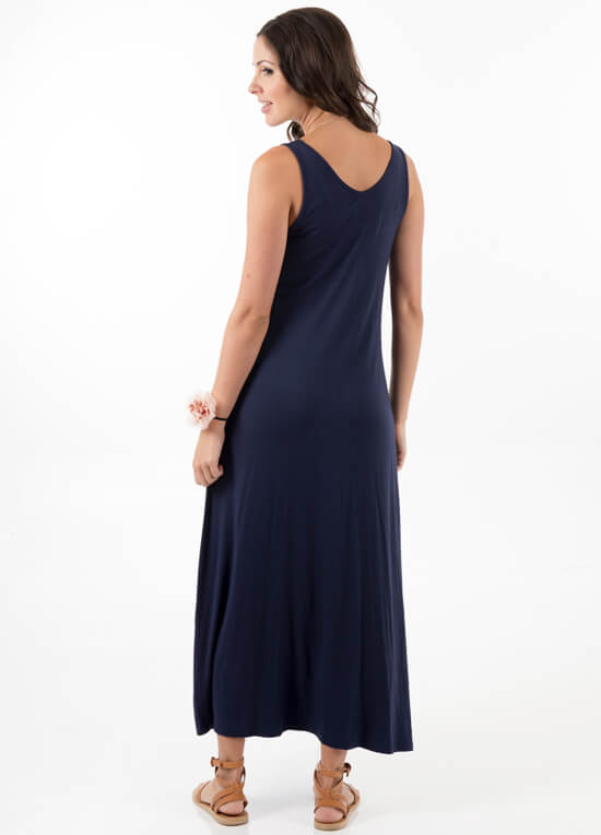 Heavenly Blue Maternity Maxi Dress by Trimester Clothing