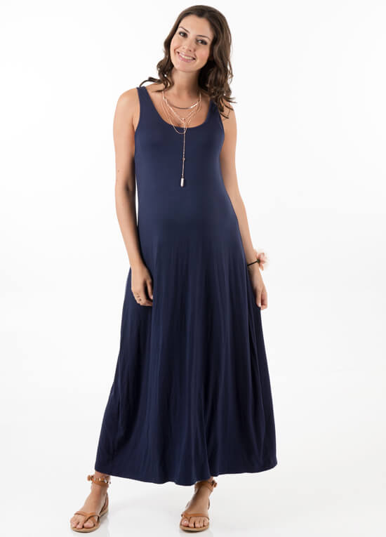 Heavenly Blue Maternity Maxi Dress by Trimester Clothing