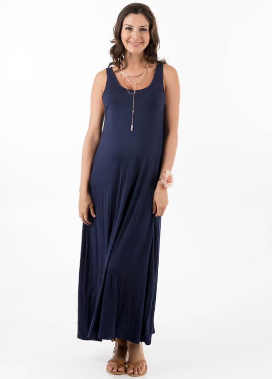 Heavenly Blue Maternity Maxi Dress by Trimester Clothing