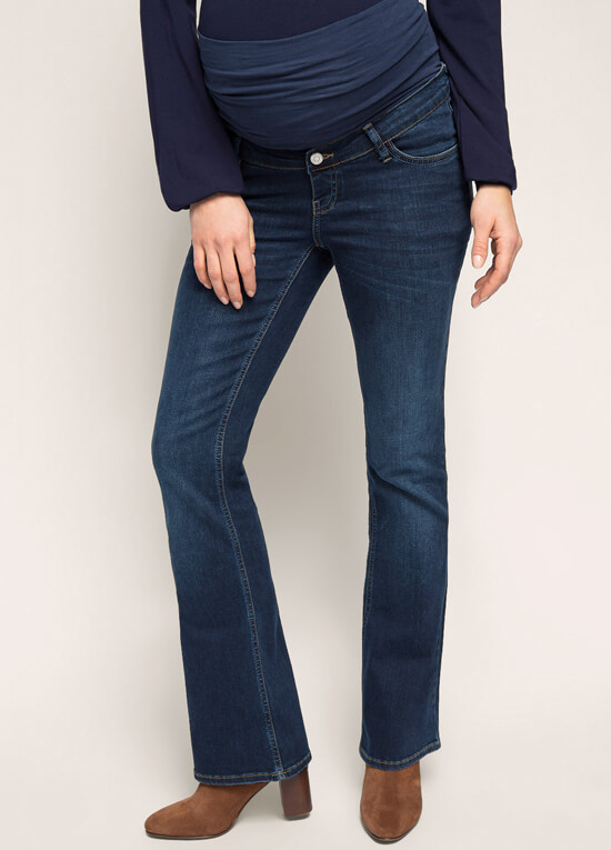 Flared Maternity Jeans in Dark Wash by Esprit