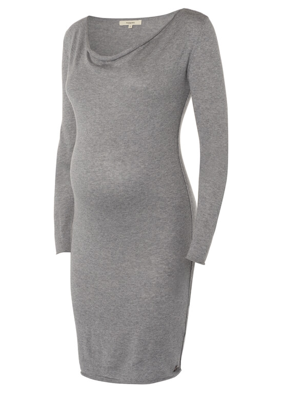 Freya Cashmere Blend Knit Maternity Dress in Grey by Noppies