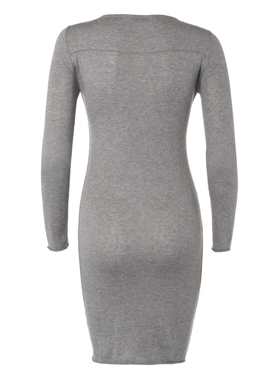 Freya Cashmere Blend Knit Maternity Dress in Grey by Noppies