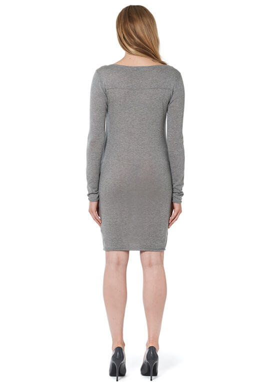 Freya Cashmere Blend Knit Maternity Dress in Grey by Noppies