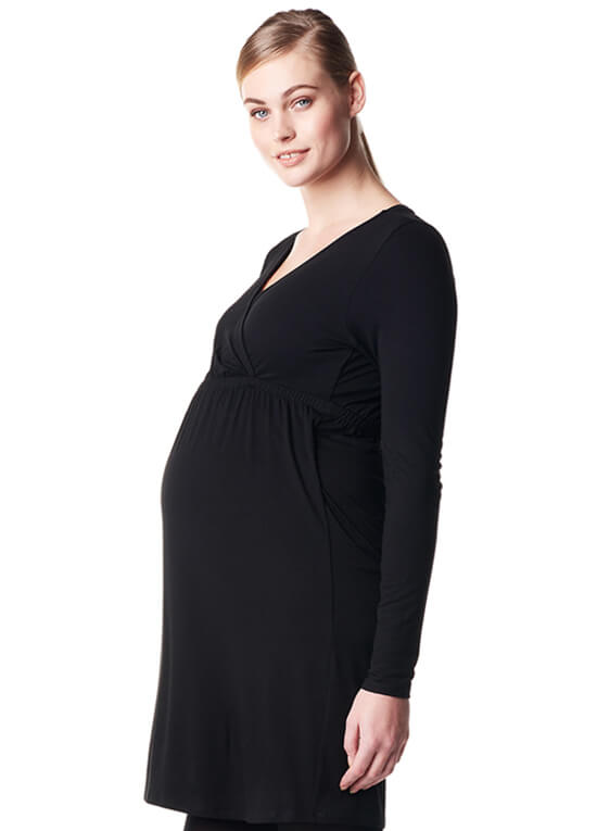 Jodi Maternity Nursing Dress in Black by Noppies