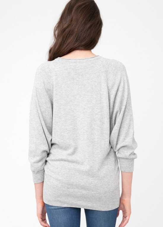 Lambswool Maternity Nursing Jumper in Grey by Ripe Maternity